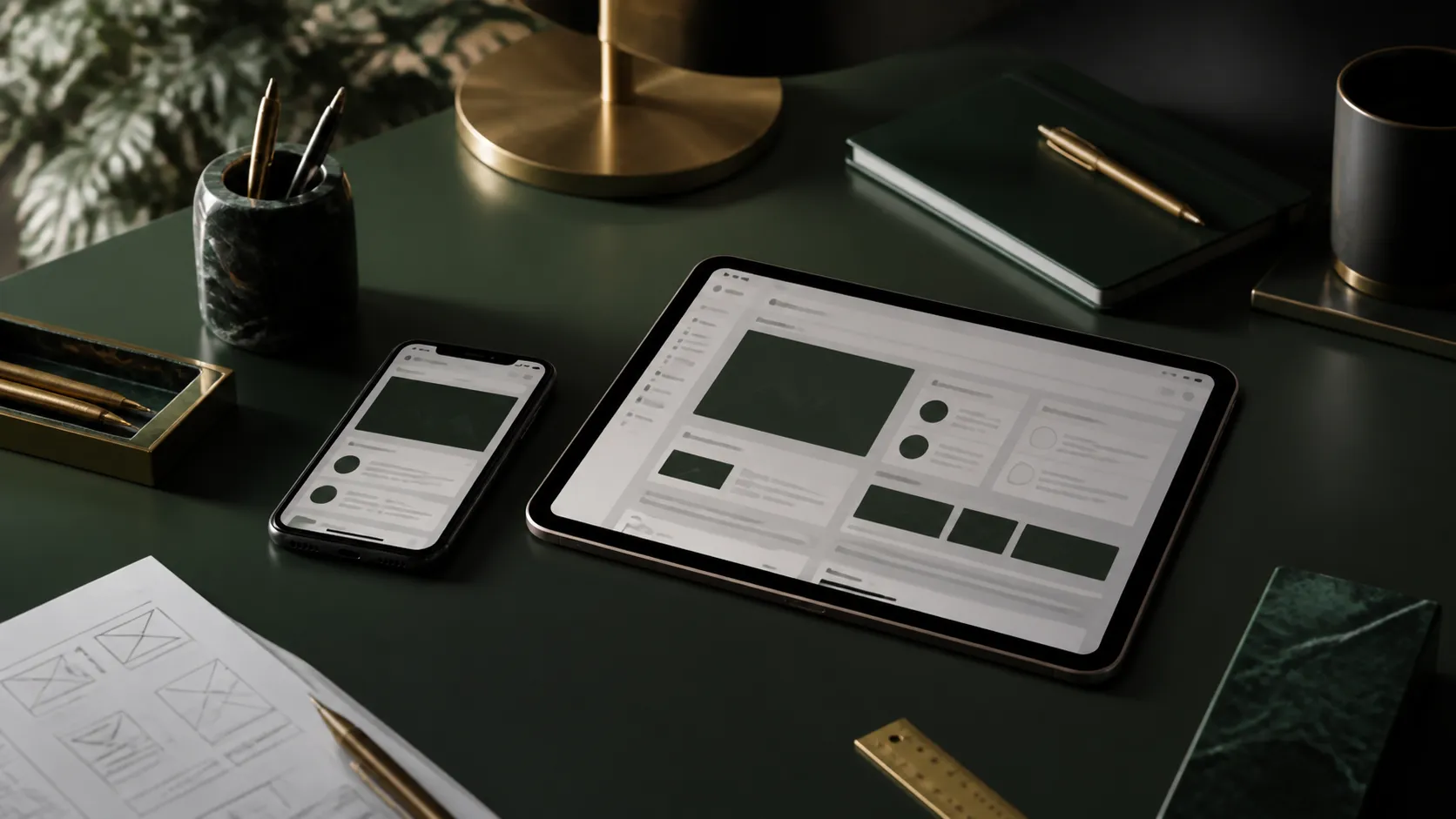 Mobile app interface design representing business apps and workflow tools
