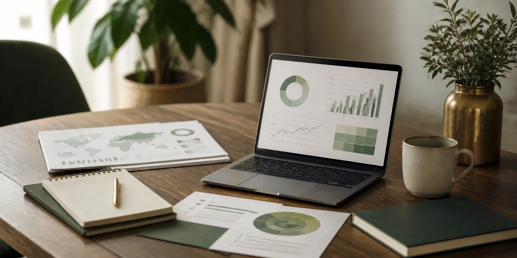 Marketing analytics dashboard representing campaigns and lead generation