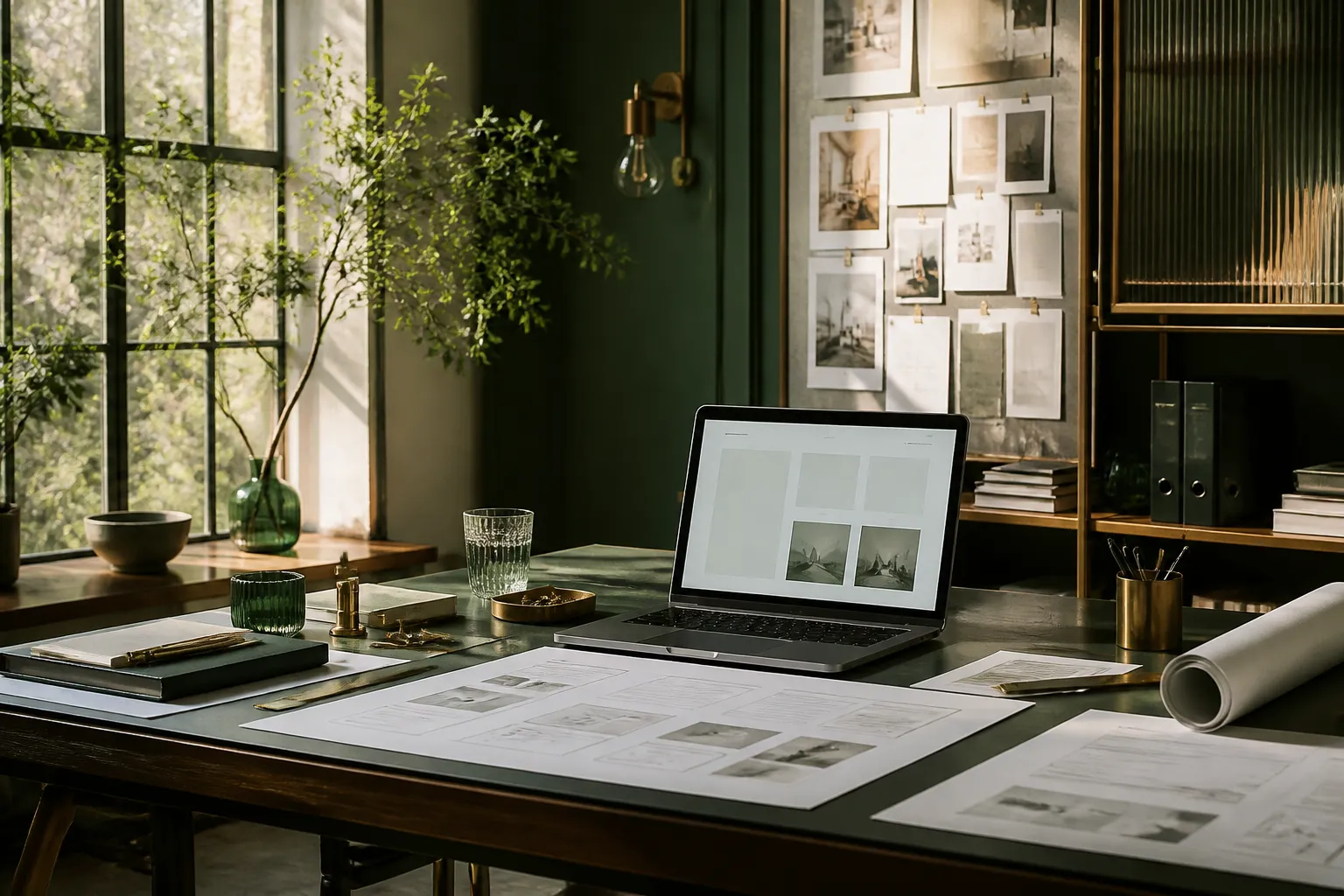 Professional workspace representing website design, hosting and brand foundations